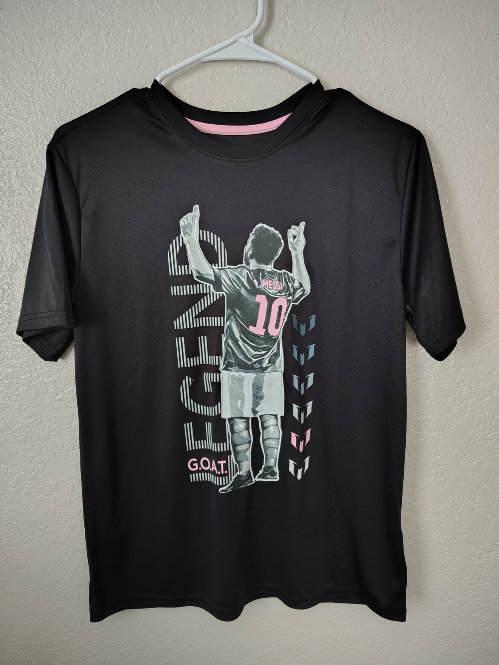 Kids Short Sleeve 'Legend Messi 10' Black Graphic Tee